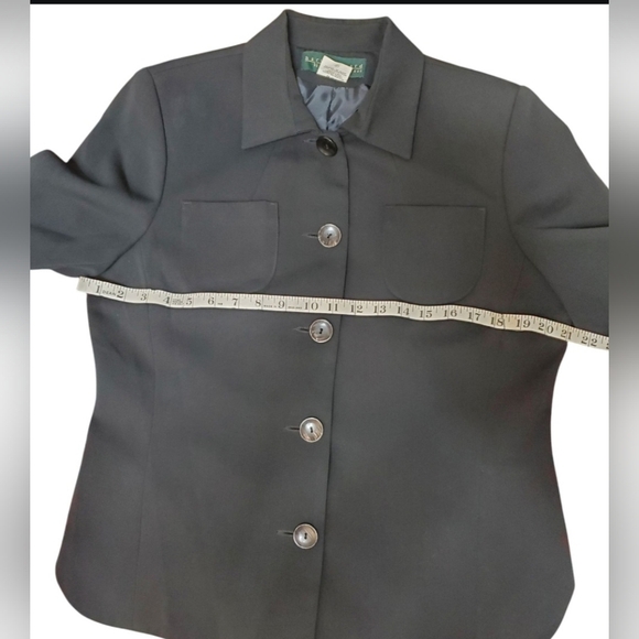 Women's Black Button-Up Jacket - Picture 6 of 7